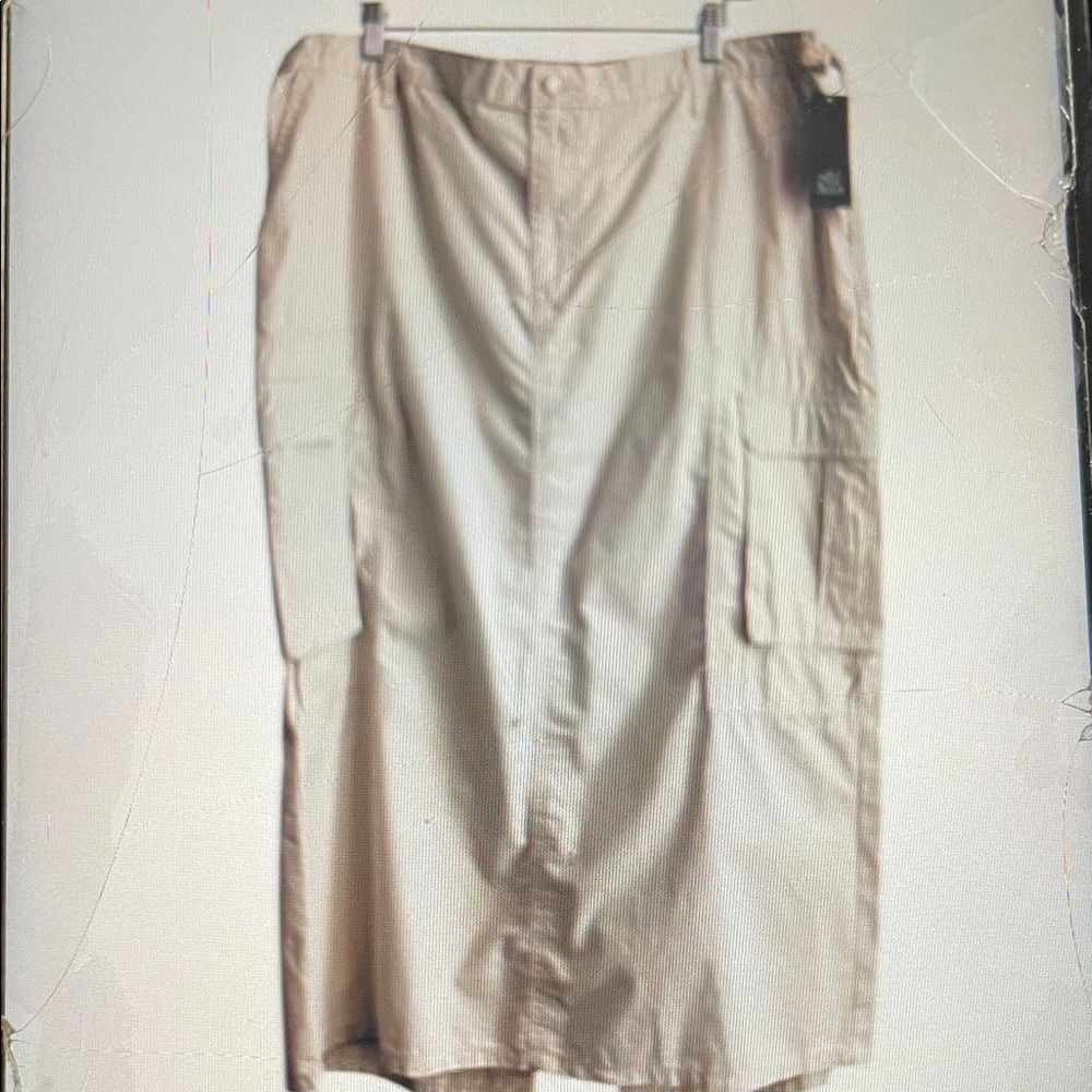 Cream Utility Midi Skirt - Women